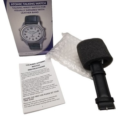 Talking Watch For Low Vision Blind English Voice Atomic Self Setting Alarm New 