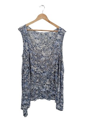 ARTISAN NY A-Linien Top Damen Top Gr. DE 48 blau Casual-Look