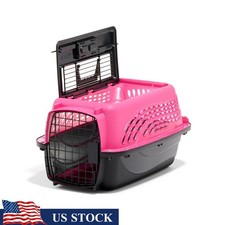 Small Travel Pet Carrier Two Door Top Load Airline Approved Kennel Dogs Cats New