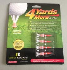 4 Four Yards More 1 3/4"" Golf Tees 4 pack RED