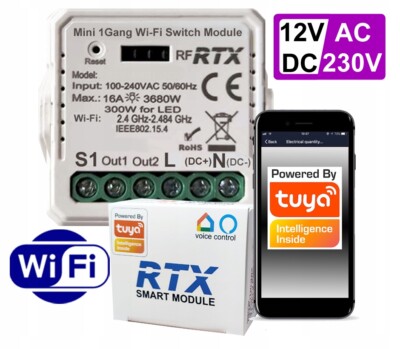 TUYA WiFi CONTROLLER +RF 12V / 230V Stromversorgung