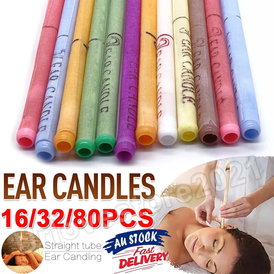 32PCS Ear Candles For Cleaning Ear Wax Hopi Natural Holistic Alternative Therapy