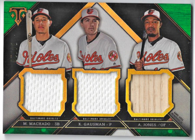2016 Triple Threads Relic Combos Emerald K. Gausman/ M. Machado/ A. Jones /18 !!