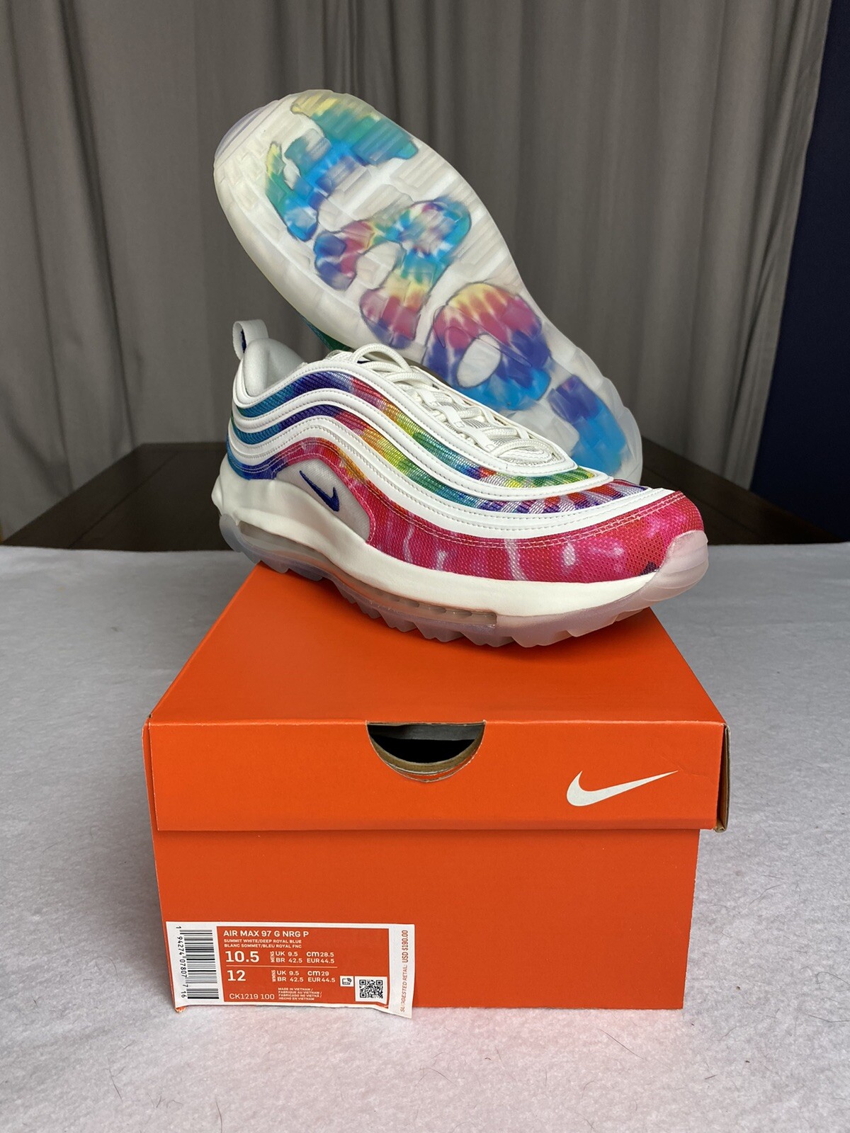 Size 10.5 - Nike Air Max 97 Golf NRG Tie-Dye 2020 for sale online | eBay