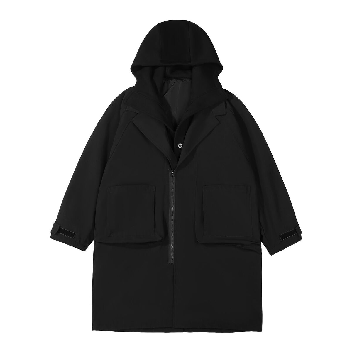 Niepce Men's Urban Techwear Streetwear Trench Coat with Niepce Men's Urban Techwear Streetwear Trench Coat with