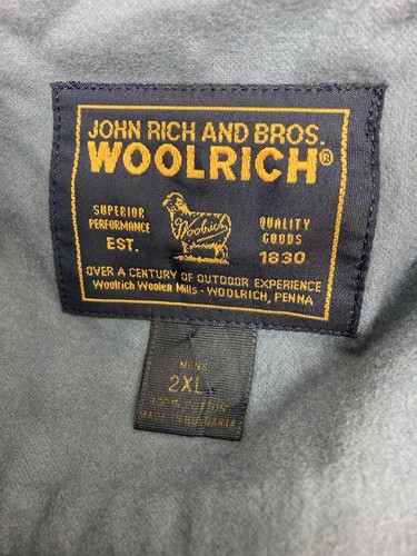 Woolrich Men's Long Sleeve Button-Down Cotton Flannel Shirt Blue BUSCH BEER 2XL - Picture 9 of 9