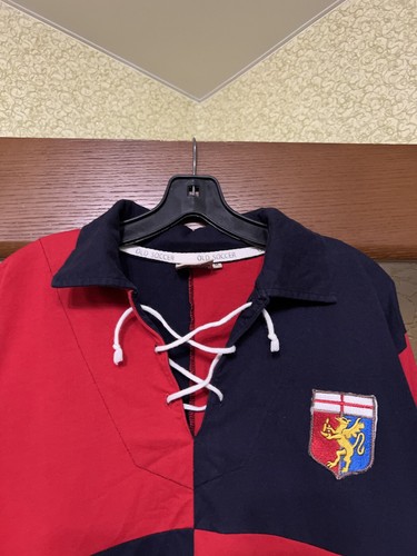 1960/70 GENOA CFC RARE RETRO REMAKE HOME SOCCER JERSEY FOOTBALL SHIRT LONGSLEEVE - Picture 3 of 6