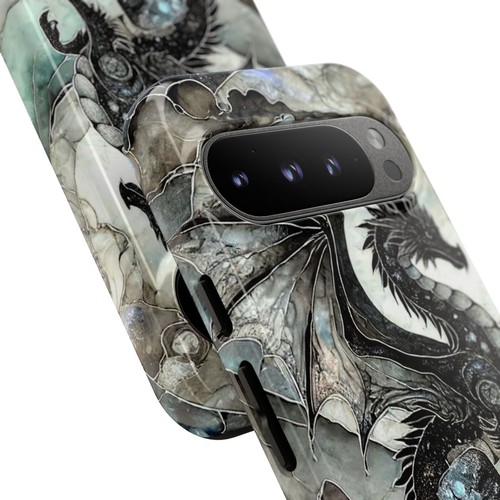 Black Dragon Phone Case for iPhone Samsung Google | Edgy Gothic Design | X06 - 第 143/279 張圖片