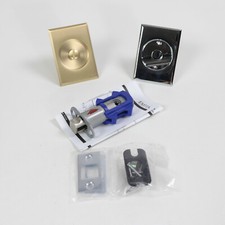 Emtek Rectangular Pocket Door Tubular Privacy Lock SP2087884 Split Finish