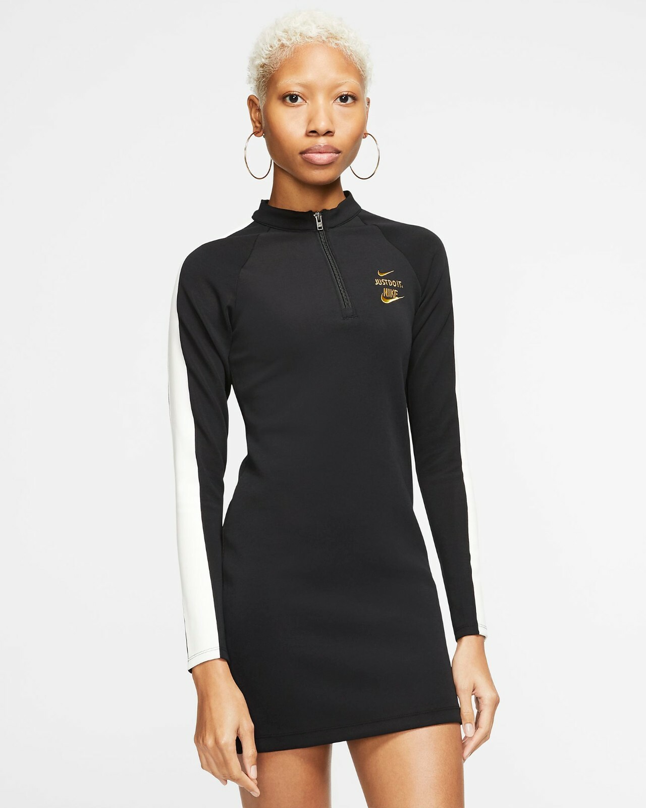 Nike Sportswear Icon Clash Black Long Sleeve Dress (CU3529-010) Size S NWT  | eBay