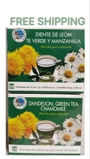 2PK.TE DIENTE DE LEÓN, TE VERDE Y MANZANILLA 25 C/U EN TOTAL 50 PK.