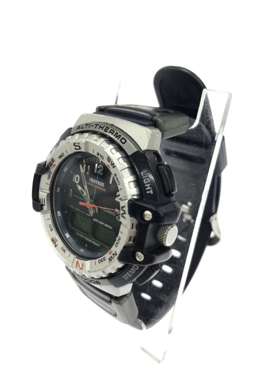 Casio Protrek Twin Sensor PRT-B70 Stainless Men's Watch From