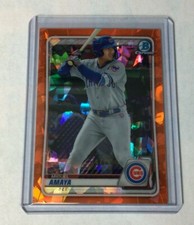   2020 Bowman Draft Sapphire MIGUEL AMAYA Orange RC #19/25 Made Cubs #BD-80