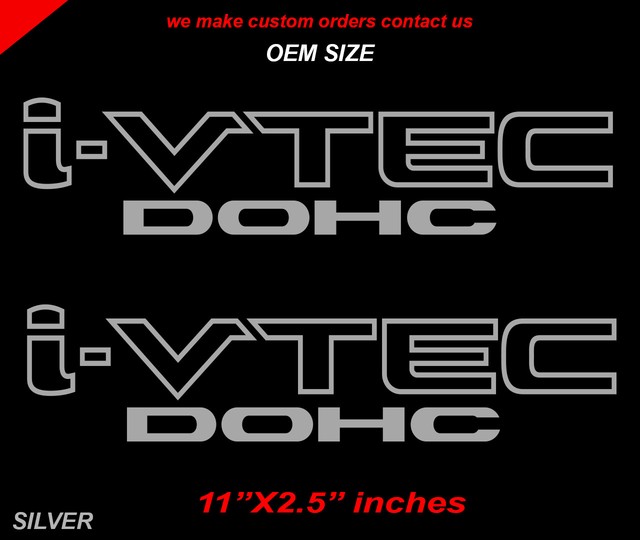 (2) iVTEC DOHC Sticker decal honda acura civic accord rsx tsx tl jdm