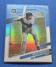 2021 Donruss Optic Carolina Blue & White #139 Brian Anderson Miami Marlins