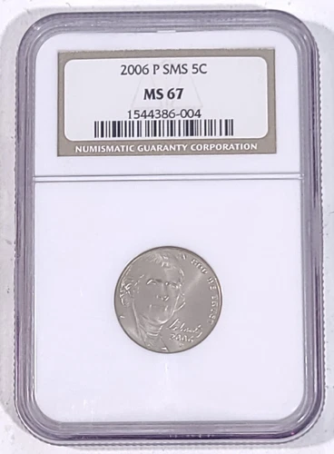 2006-P 5C SMS Jefferson Monticello Nickel NGC MS 67 