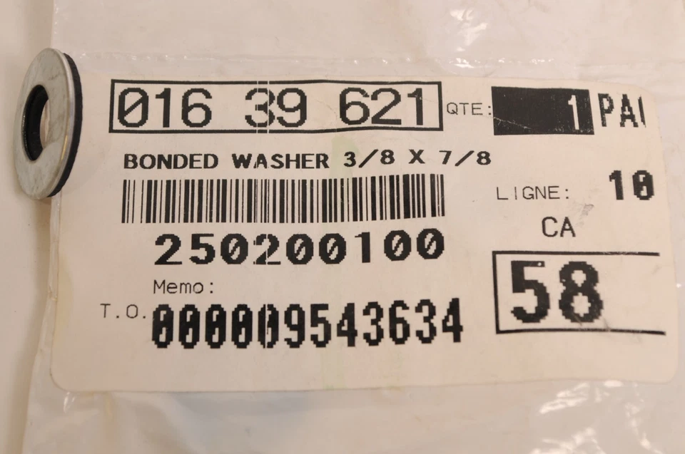 Genuine Ski Doo Washer,bonded MXz Summit GSX Renegade ++ | 250200100 - Image 3 of 3