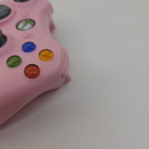 Official Xbox 360 Wireless Pink Controller Blue Battery Cover - Tested Working - Picture 10 of 15