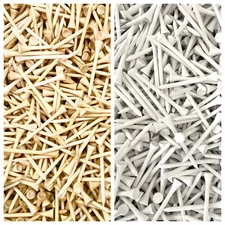 2.75" Long Premium Bamboo Golf Tees (Choose Color & Quantity)