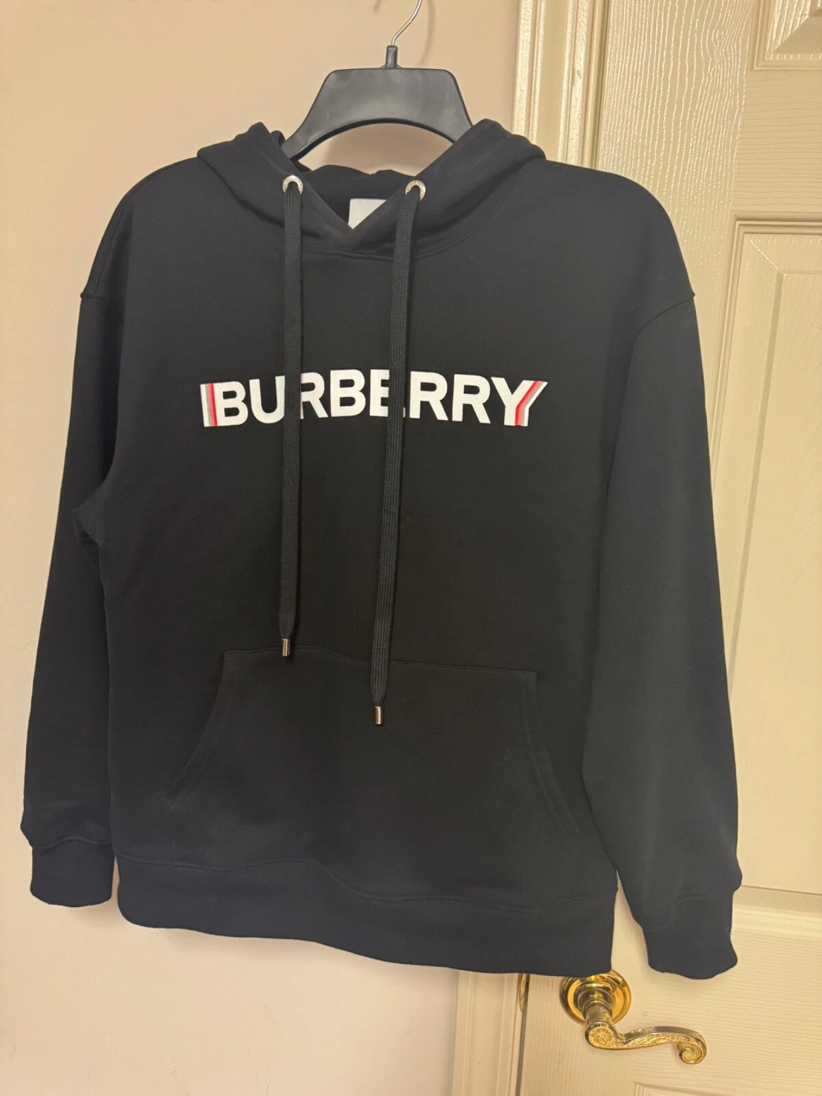 Burberry felpa con cappuccio piccola nera