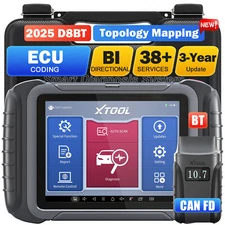 XTOOL D8 BT Car Diagnostic Tool Topology Full System OBD2 Scanner 38+ Services