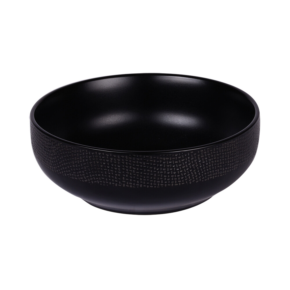 Saladier Vésuvio noir 16,5 cm grès 16.5 cm table passion