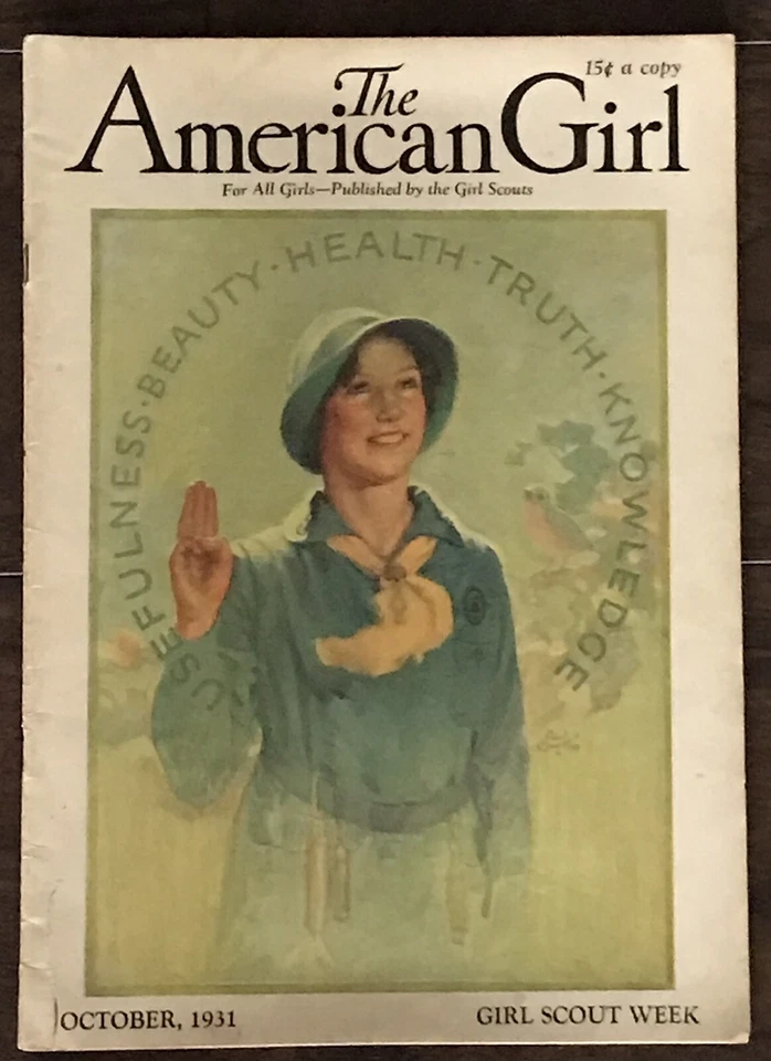 6 Vintage AMERICAN GIRL MAGAZINES 1931-34 Girl Scouts Great Stories SCARCE LOT 4 - Image 2 of 4