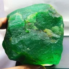 1005 Ct Natural Colombian Green Raw Emerald Rough Uncut Loose Gemstone
