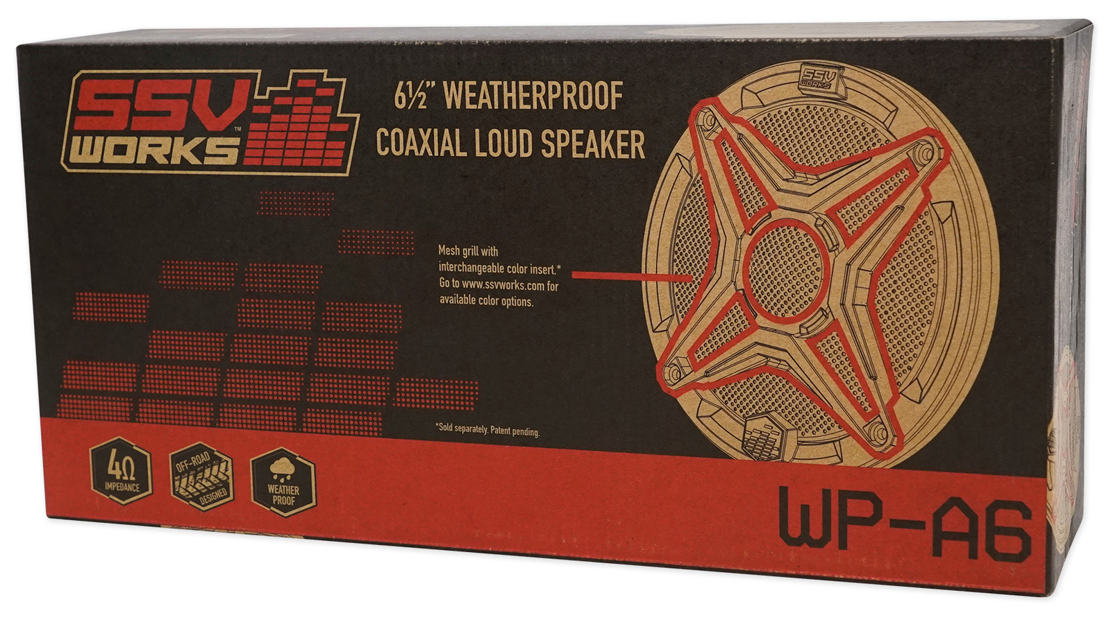 Водонепроницаемые динамики SSV WORKS WP-A6 65 мощностью 240 Вт для Polaris RZRATVUTVCartJeep