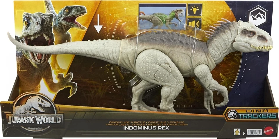 Jurassic World Toys Camuflaje 'N Battle Dinosaurio Juguete, Figura Indominus Rex Foto 2 de 4