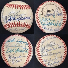 Hall of Famers Multi Signed Baseball CSF Ted Williams Koufax Berra +19 Autos JSA
