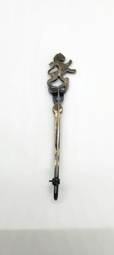 Antica spilla kilt scozzese sciame leone nodo celtico argento sterling Edimburgo rara - Foto 5 di 5