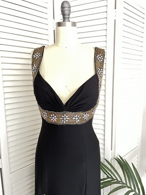 Tony Bowls Paris Size 6 Black Evening Dress Gown | eBay
