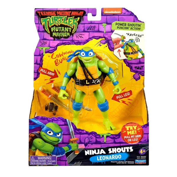 Tmnt Teenage Mutant Mayhem Ninja Turtles Leonardo Action Figure Playmates-image