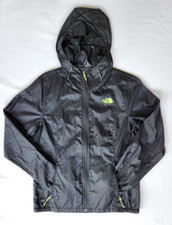 The North Face Women's Hooded Jacket Windbreaker Black Full Zip Sz S/P