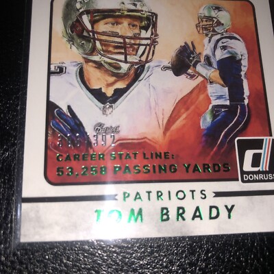 2015 Tom Brady Gridiron Kings 306/392 Green Stat Line