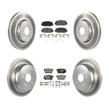 For 2013-2018 Acura RDX Front Rear Coated Disc Brake Rotors And Ceramic Pads Kit