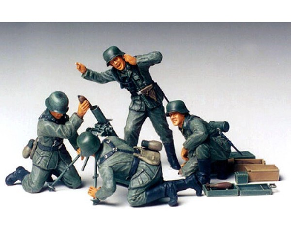 Tamiya 35193 Figuren-Set Deutsche MöRser Truppe Plastik Modellbausatz 1:35 Neu-image