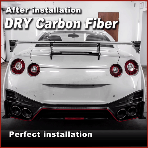 Adatto per Nissan GT-R GTR R35 09-20 DRY carbonio spoiler posteriore spoiler ala labbro  - Foto 2 di 11