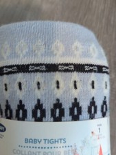 Old Navy Toddler Girls Blue Pattern Knit Tights Blue Size 12-24M