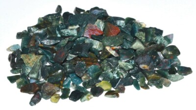 Bloodstone tumbled chips 3-5mm 1 oz