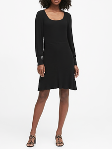black sweater dress petite