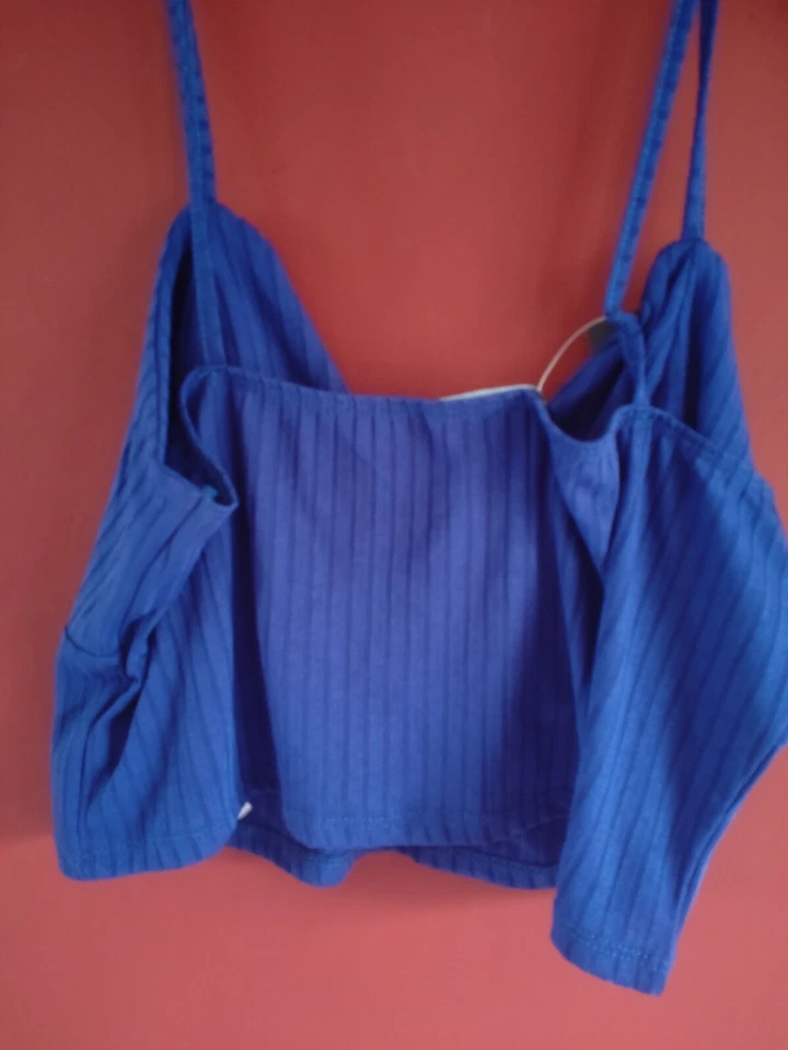 New Look Navy Blue Cropped Mini Vest Top (Size 16) BNWT - Image 4 of 4