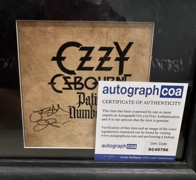 OZZY OSBOURNE Autographed SIGNED Patient Number 9 CD ACOA