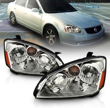 For 2005-2006 Altima Chrome Factory Halogen Headlights Headlamps 05-06 Lhrh