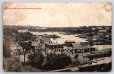 Postcard ME Panoramic View Of Kennebunk River Maine AX18