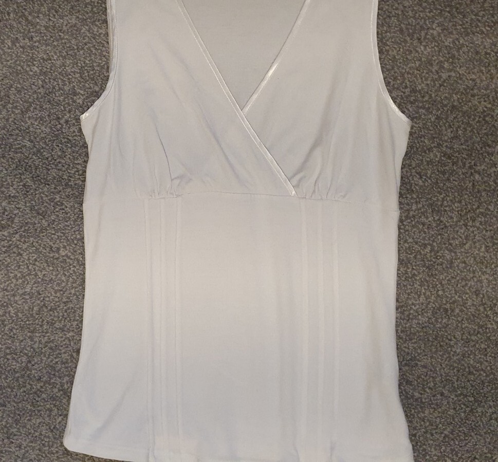 Womens Debenhams White vest Top Size 8 eBay