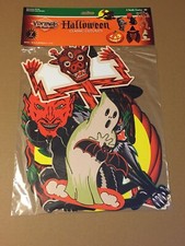 HALLOWEEN BEISTLE RETRO CLASSIC CUTOUTS 7 CT 9.5" - 16"  1957, 2018 SEALED!