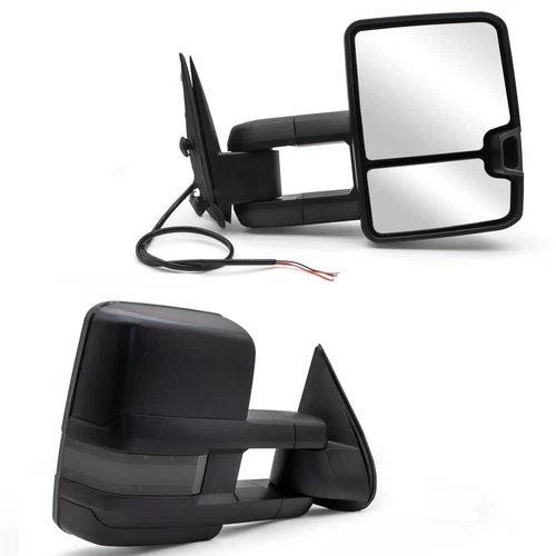 Manual Adjustment Tow Mirrors For 1999-2006 GMC Sierra Chevy Silverado 1500 2500