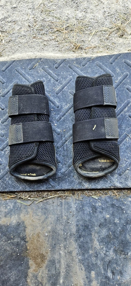 Botas medianas de férula trasera en pista (bota de cepillo) negras Foto 3 de 3